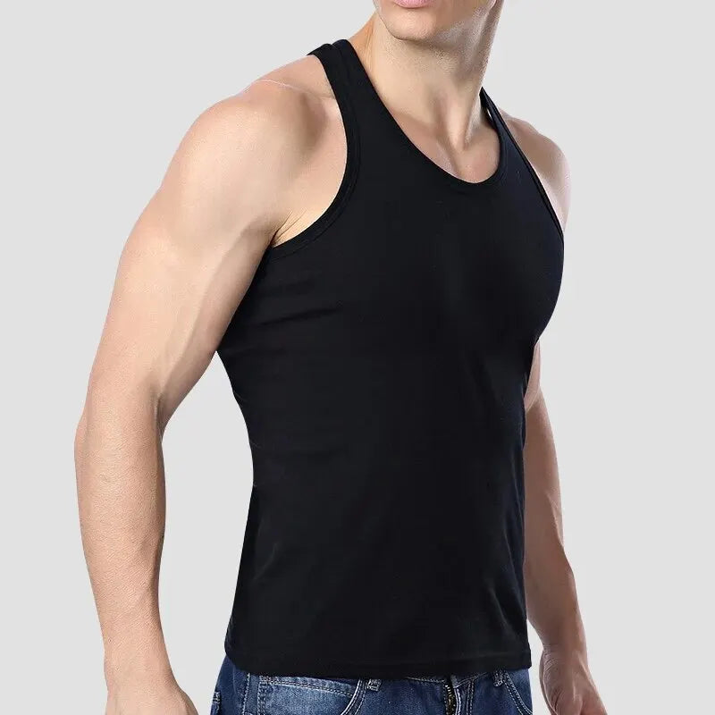 1/3 Pack Four Seasons Men's Cotton Joker Vest Teenagers Simple Fit Sports Fitness T-shirt Middle-aged Casual Sleeveless T-shirt