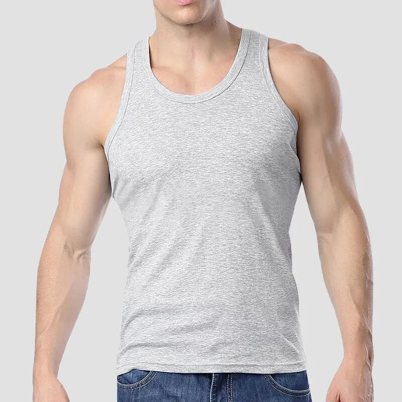 1/3 Pack Four Seasons Men's Cotton Joker Vest Teenagers Simple Fit Sports Fitness T-shirt Middle-aged Casual Sleeveless T-shirt