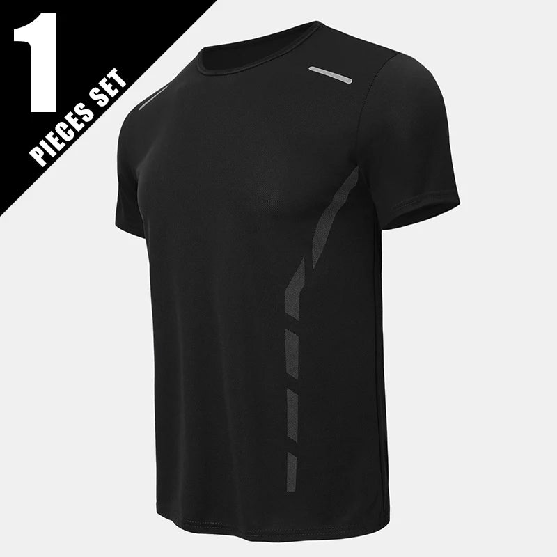 1/3/4 Pieces Summer Men's Printed Quick-drying Breathable Short-sleeved Plus Size Loose Sports Casual T-shirt Multicolor Choice
