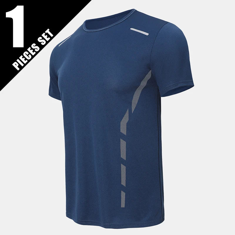 1/3/4 Pieces Summer Men's Printed Quick-drying Breathable Short-sleeved Plus Size Loose Sports Casual T-shirt Multicolor Choice