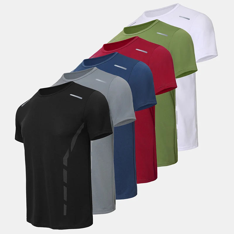 1/3/4 Pieces Summer Men's Printed Quick-drying Breathable Short-sleeved Plus Size Loose Sports Casual T-shirt Multicolor Choice